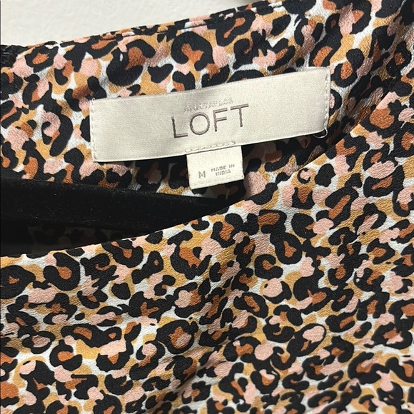 LOFT Brown Tan Dolman Sleeve Dress - Picture 2 of 5